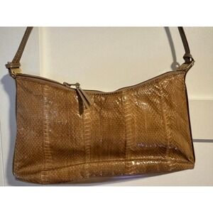Snakeskin Shoulder Bag Chic Designer Style Handbag Purse‎ Medium Vintage